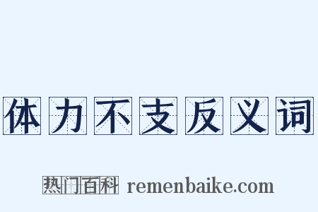 体力不支反义词是什么意思的图片